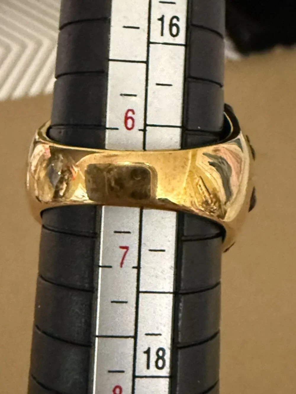 J Crew Adjustable Gold-Tone Ring Large Black Cabochon Statement Cocktail Sz 6-7